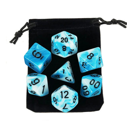 7pcs Polyhedral RPG Game Dice with Bag
