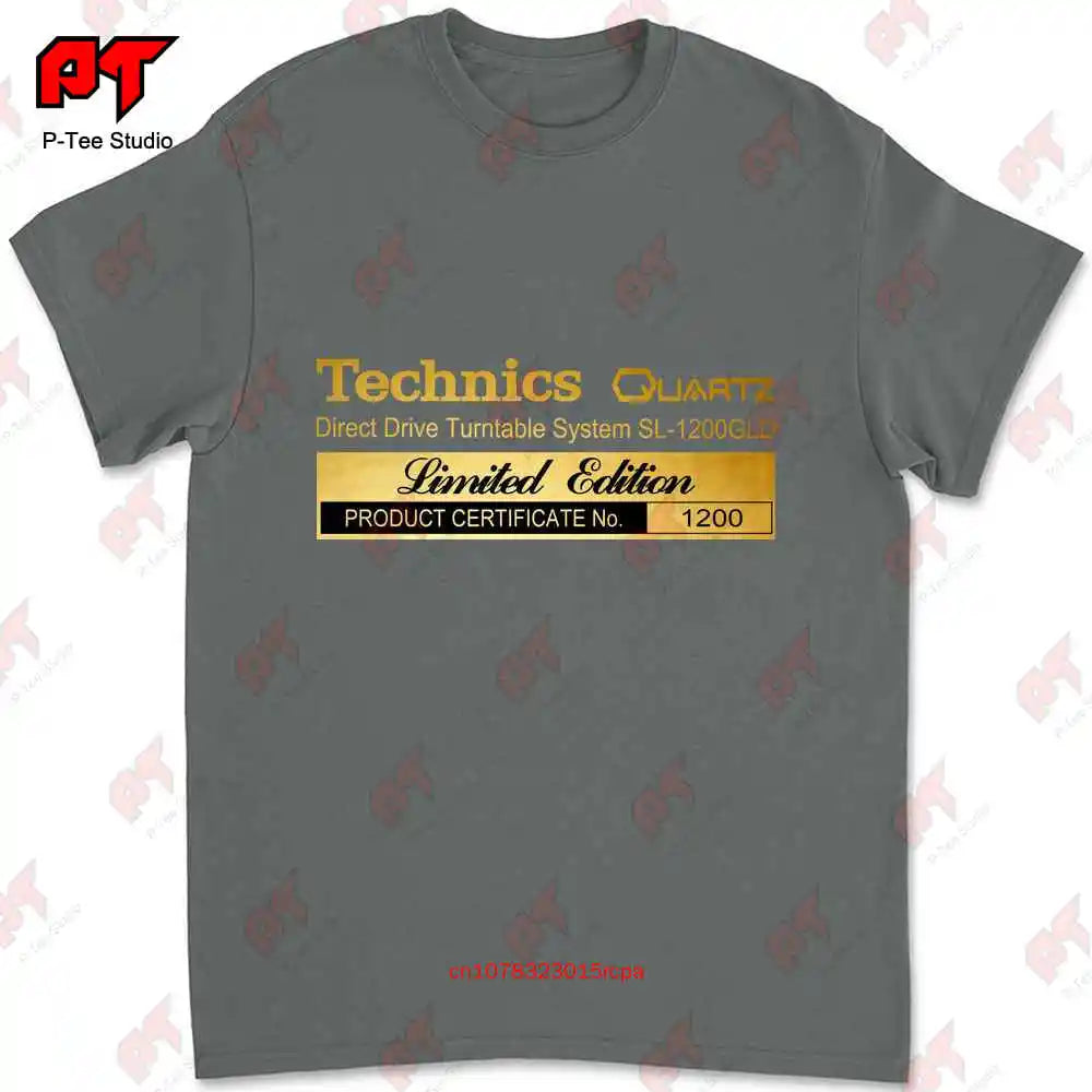 PEDRAZA Technics SL-1200 GLD Limited Edition Gold T-Shirt – Rare DJ Turntable Tribute Tee