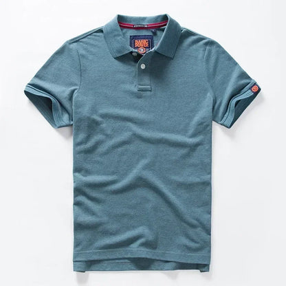XMSFTD Men’s Oversized Cotton Polo Shirt for Streetwear & Smart Casual Styling