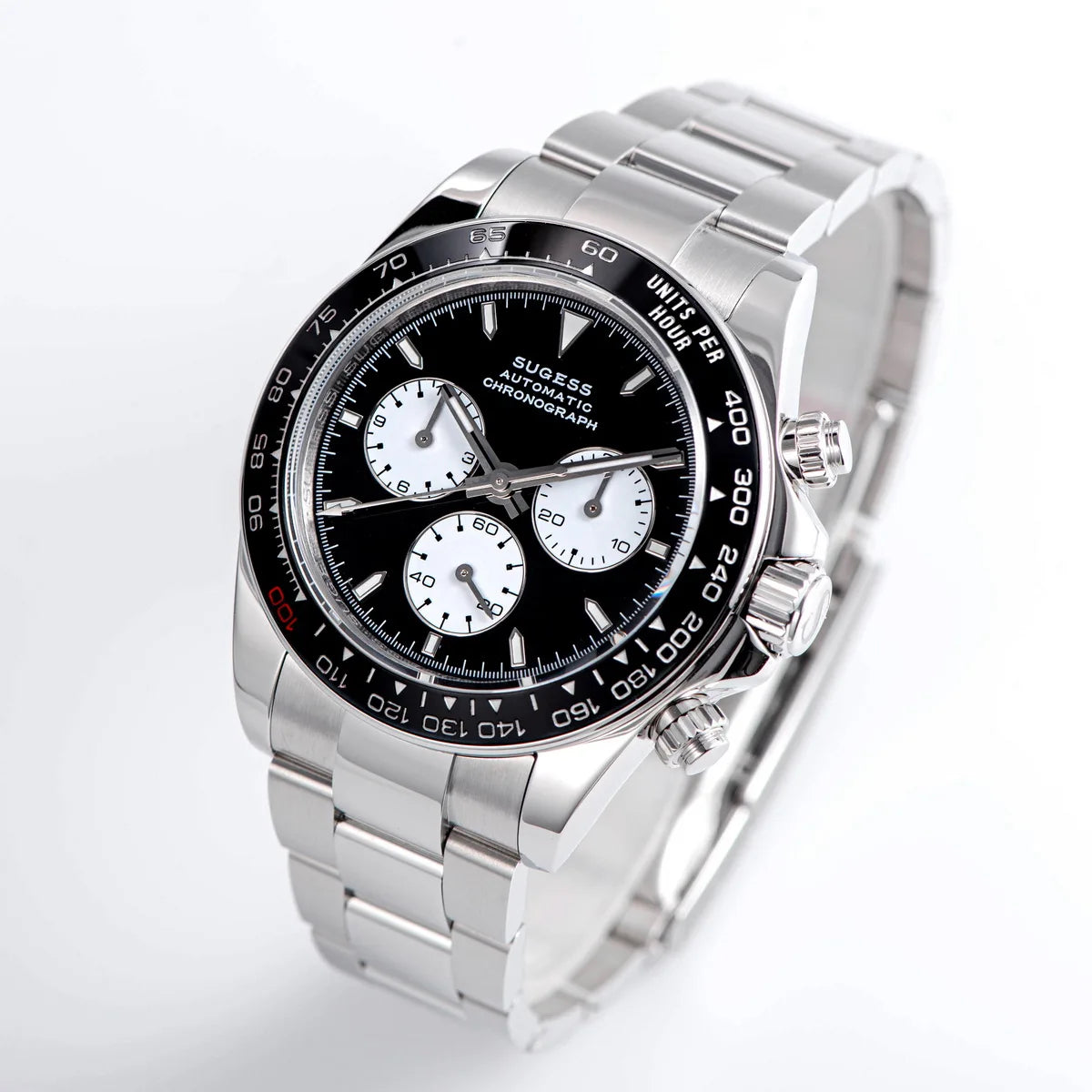 Sugess Panda Automatic Chronograph Watch – Mechanical Racing-Inspired Timepiece