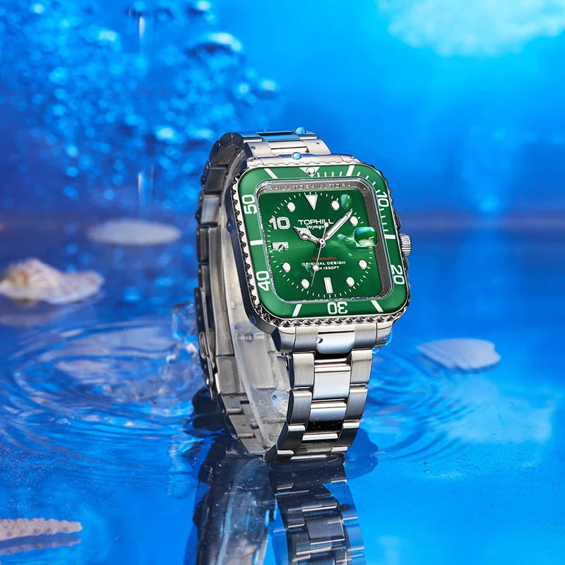 TOPHILL TD005G Green Dial Automatic Watch – Sapphire Crystal & Mechanical Precision