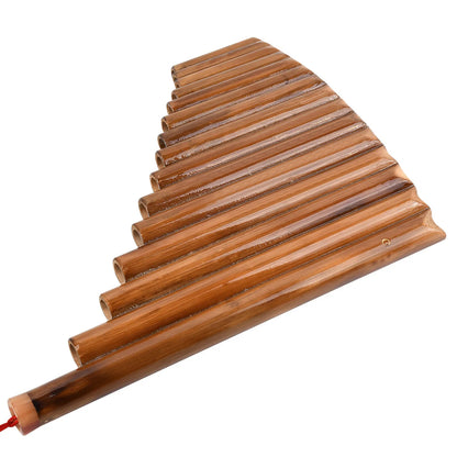 Traditional Bamboo Pan Flute – 15-Pipe Folk Instrument for Calm Melodic Playing