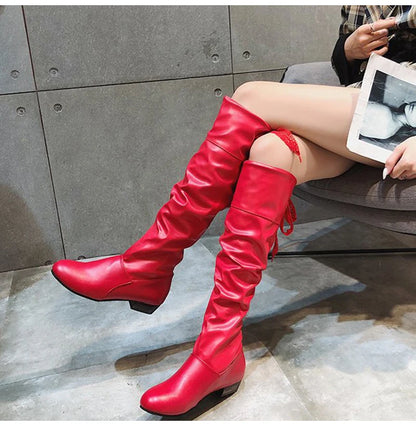 Women's Tall Boots – Refined Knee-High Style with Low Heel Comfort