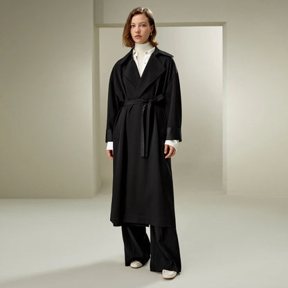 LILYSILK Luxury Silk Oversized Coat – Effortless Minimal Chic Outerwear
