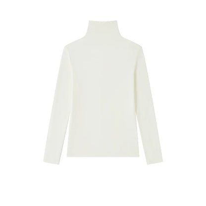 MOOIRUE APPAREL Women’s Silk-Wool High Neck Top for Soft, Breathable Layering