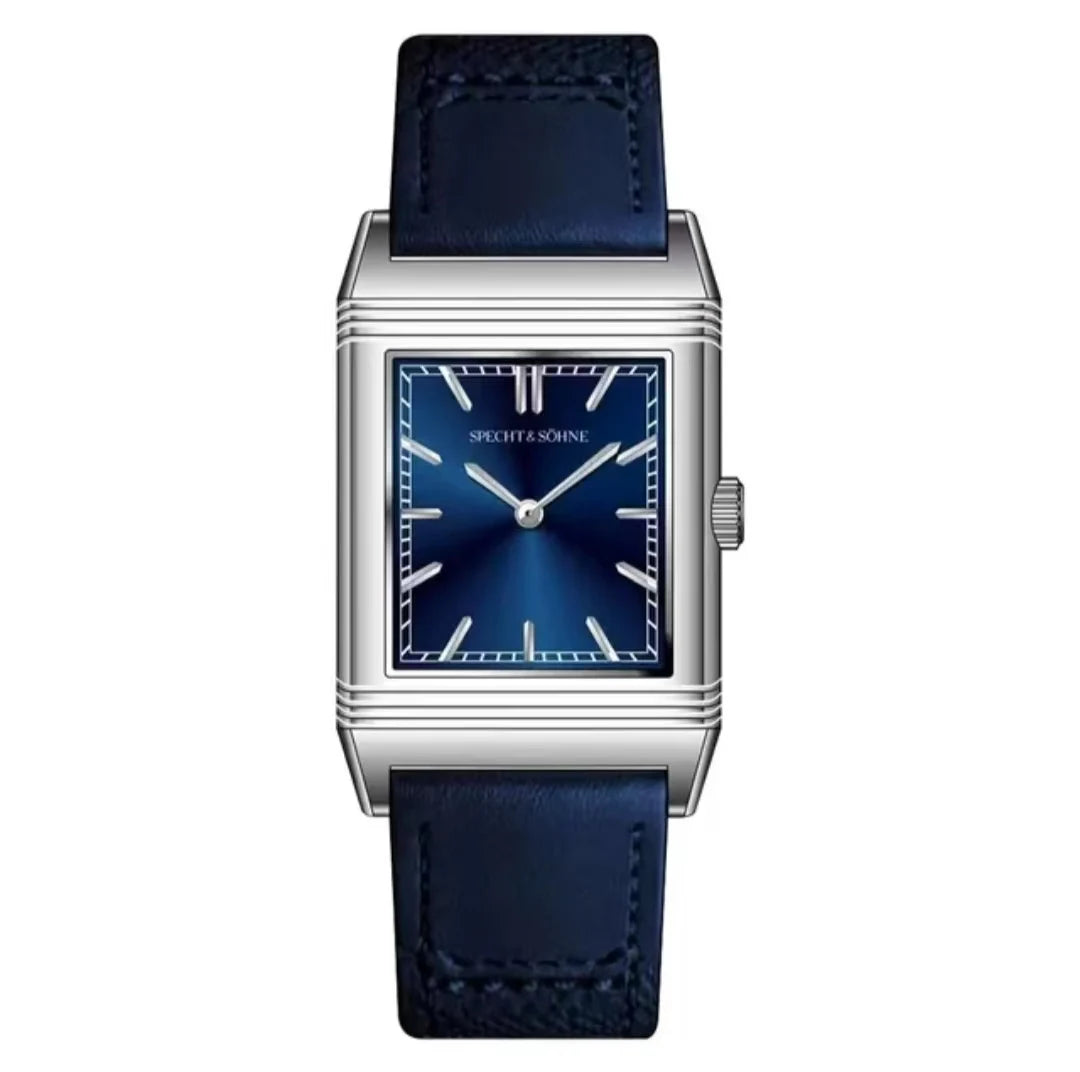 Specht & Sohne 24.4MM Elegant Square Dress Watch with Leather Strap – Minimal Luxury Style
