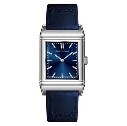 Specht & Sohne 24.4MM Elegant Square Dress Watch with Leather Strap – Minimal Luxury Style