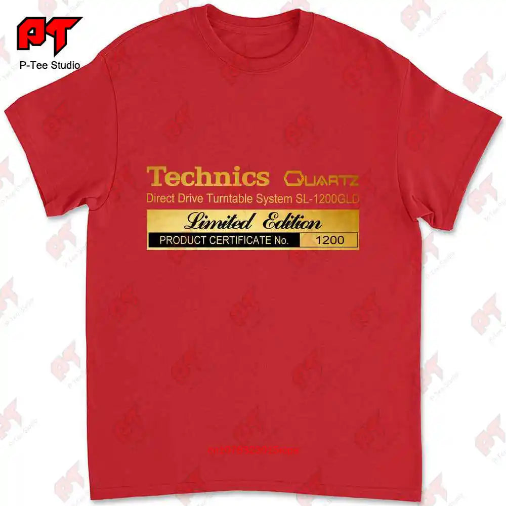 PEDRAZA Technics SL-1200 GLD Limited Edition Gold T-Shirt – Rare DJ Turntable Tribute Tee