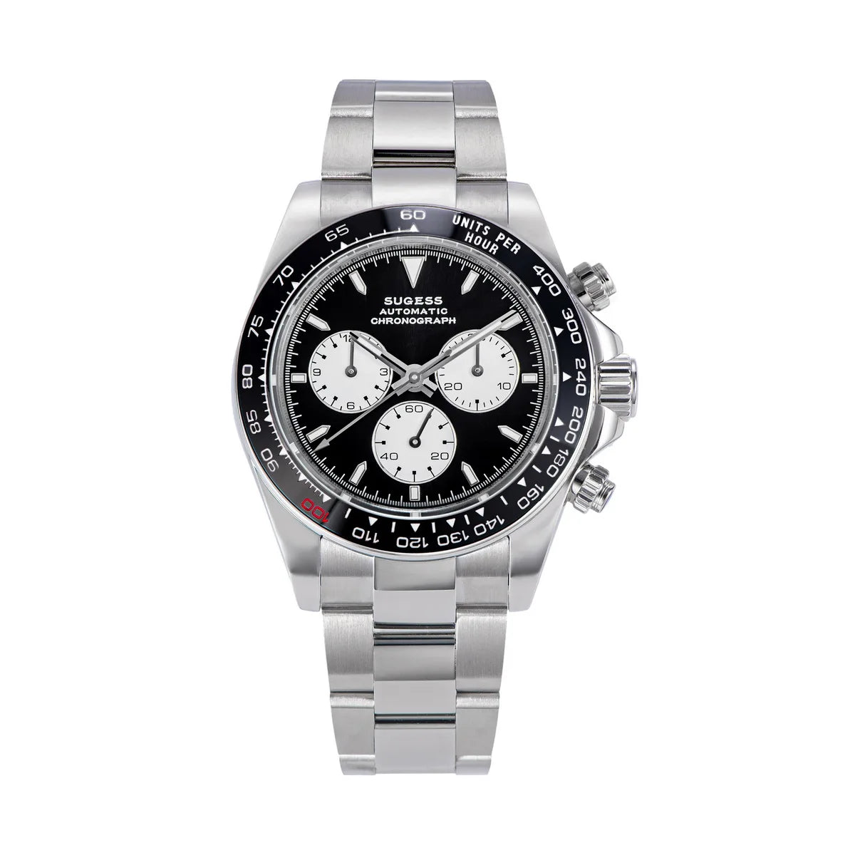 Sugess Panda Automatic Chronograph Watch – Mechanical Racing-Inspired Timepiece