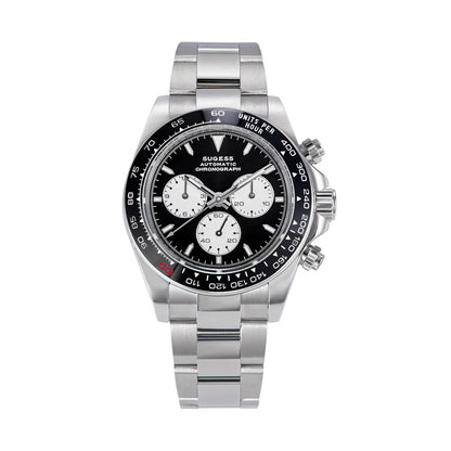 Sugess Panda Automatic Chronograph Watch – Mechanical Racing-Inspired Timepiece