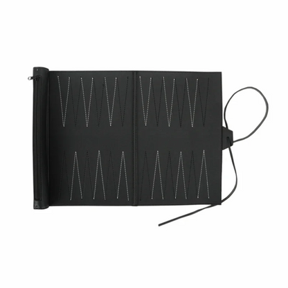 MACH-Roll Up Classic Backgammon Travel Set – Foldable PU Strategy Board Game