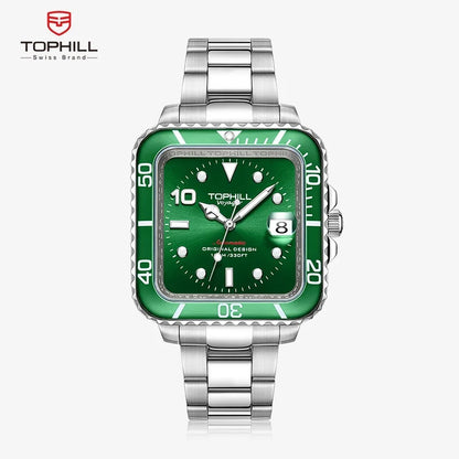 TOPHILL TD005G Green Dial Automatic Watch – Sapphire Crystal & Mechanical Precision