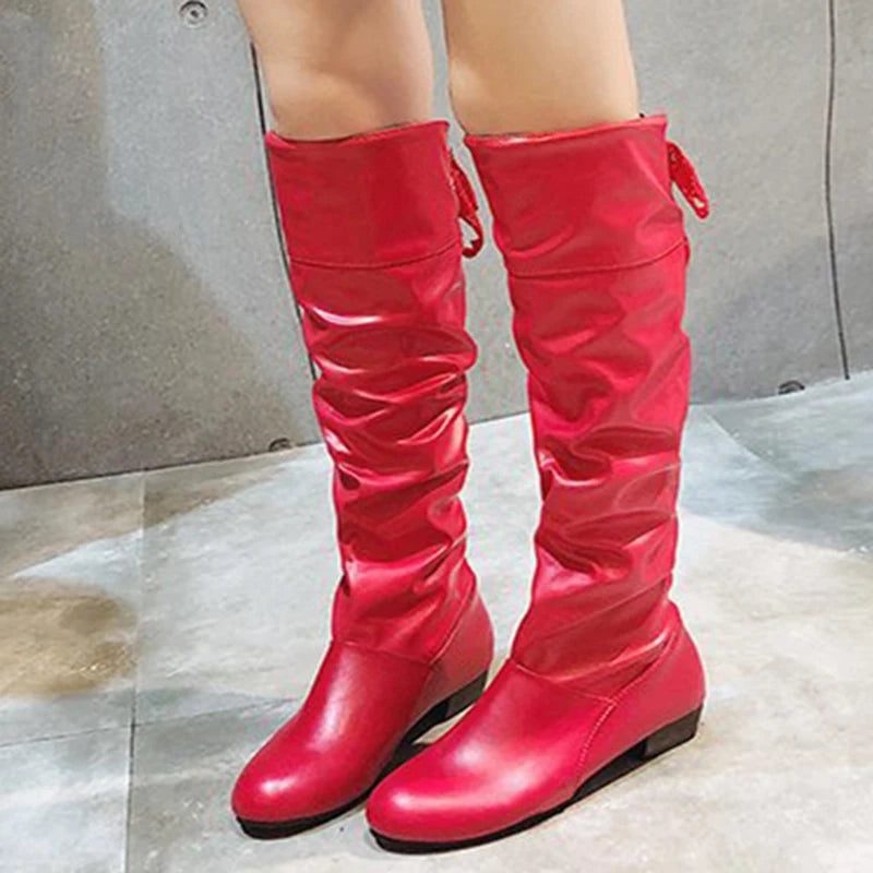 Women's Tall Boots – Refined Knee-High Style with Low Heel Comfort