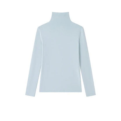 MOOIRUE APPAREL Women’s Silk-Wool High Neck Top for Soft, Breathable Layering
