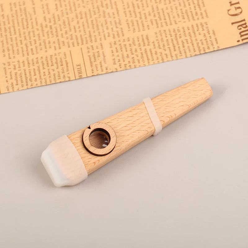 Wooden Kazoo Instrument – Easy Beginner Musical Flute Toy for Kids & Adults