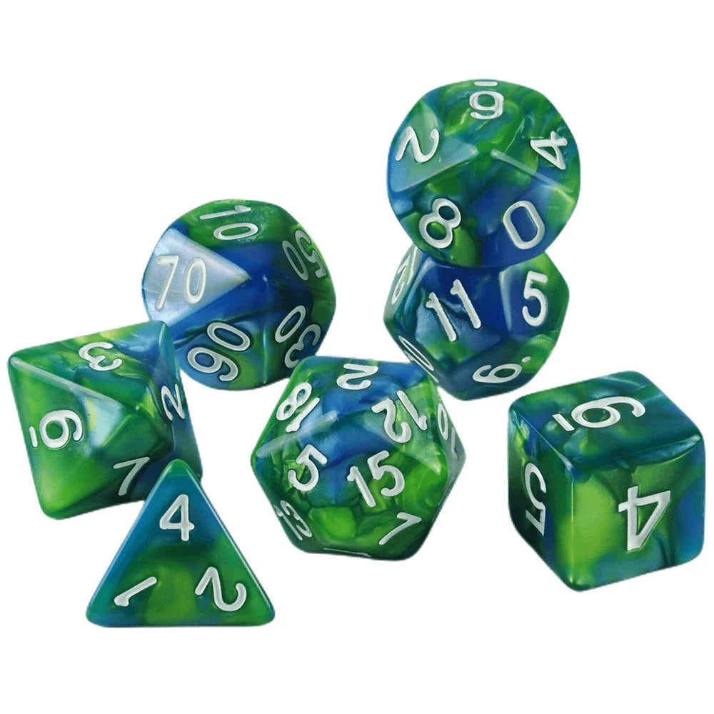7pcs Polyhedral RPG Game Dice with Bag