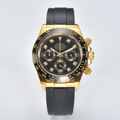 OUMASHI Men’s VK63 Chronograph Watch – Sapphire Crystal Sports Watch with Rubber Strap