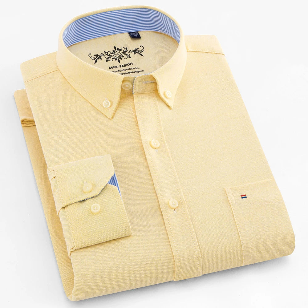 Men’s Long-Sleeve Oxford Button-Down Shirt