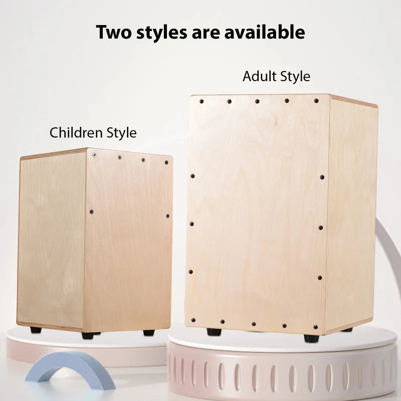 Birch Cajón Box Drum – Wooden Sitting Percussion Drum for Beginners & Travel Musicians