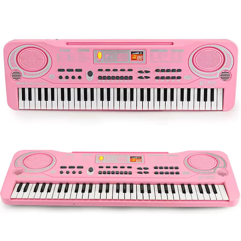 61-Key Beginner Keyboard with Microphone for Learning & Music Play