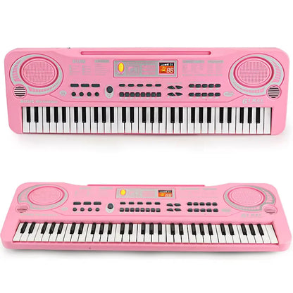 61-Key Beginner Keyboard with Microphone for Learning & Music Play