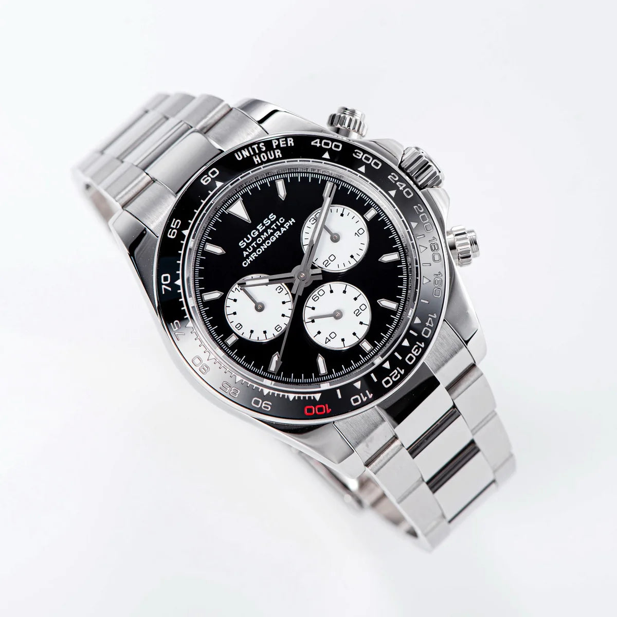 Sugess Panda Automatic Chronograph Watch – Mechanical Racing-Inspired Timepiece