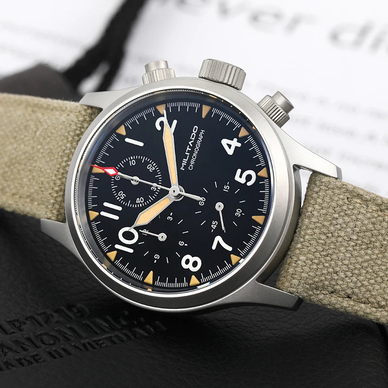Militado VK61 VK67 Military Chronograph Watch for Men – Rugged Stainless Steel Sports Watch