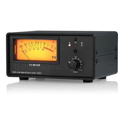 Douk Audio 2-In-1 Audio Switcher with VU Meter – IR Remote Amplifier & Speaker Selector
