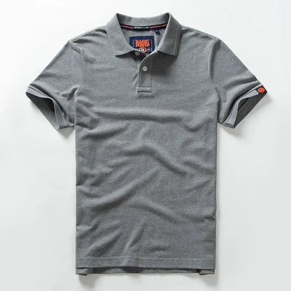 XMSFTD Men’s Oversized Cotton Polo Shirt for Streetwear & Smart Casual Styling