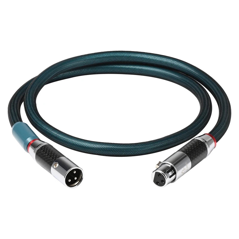 HiFi XLR Audio Cable – 8N OCC Silver-Plated 2XLR Male to 2XLR Female Balanced Adapter