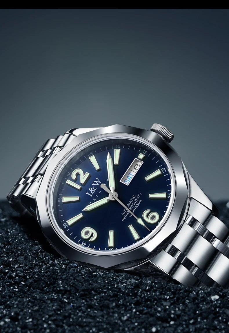 I&W CARNIVALAutomatic Diver-Style Watch for Men – 100M Waterproof Mechanical Timepiece