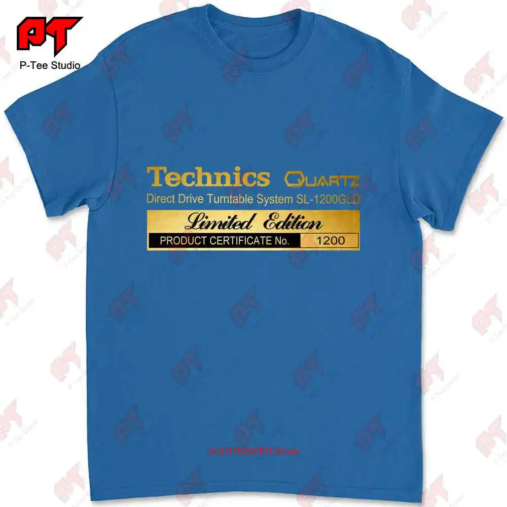 PEDRAZA Technics SL-1200 GLD Limited Edition Gold T-Shirt – Rare DJ Turntable Tribute Tee