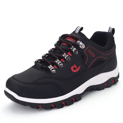 ZUODI Men's Casual Leather Sneakers – Lightweight Everyday Walking Shoes