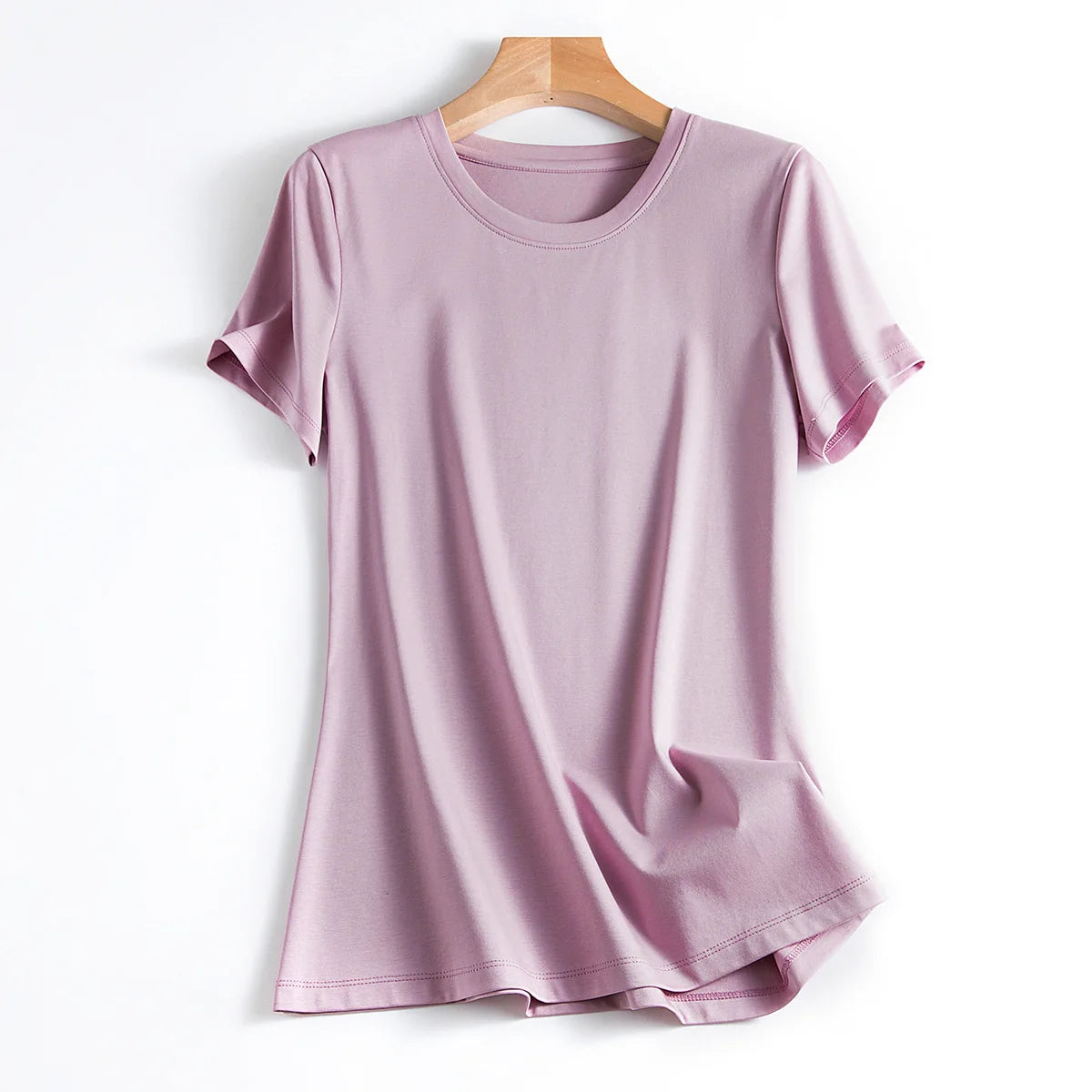 MRMT Women’s Mulberry Silk & Mercerized Cotton T-Shirt for Premium Everyday Comfort