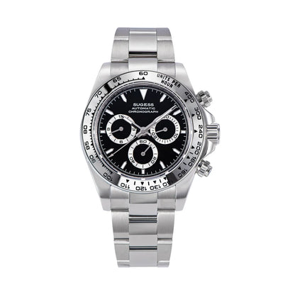 Sugess Panda Automatic Chronograph Watch – Mechanical Racing-Inspired Timepiece