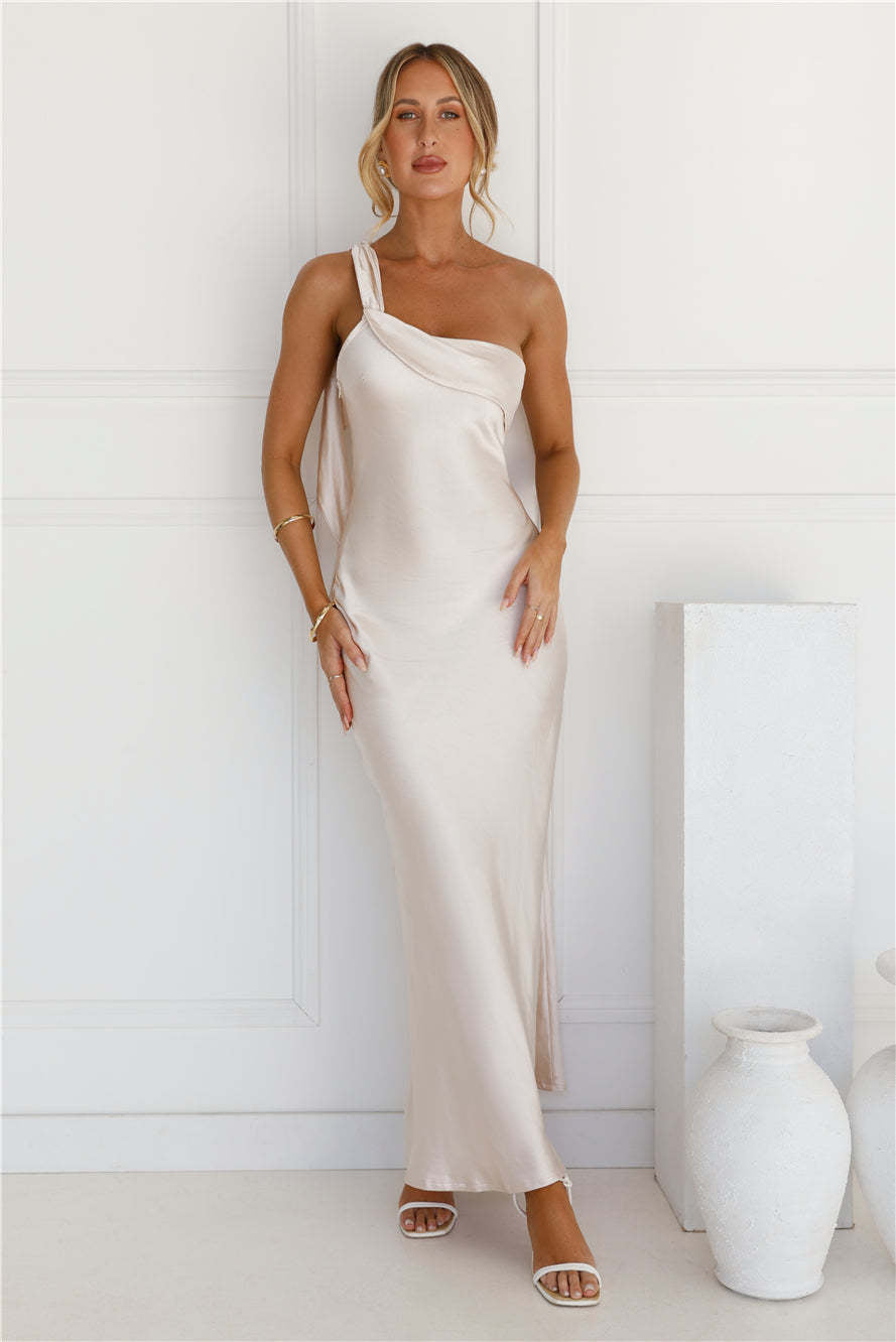 Strapless Satin Maxi Dress with Slit for Evening & Formal Occasions by BYMANYC New York.